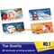 Christmas 3d lenticular cards PET material flip lenticular postcards 3d lenticular printing stickers